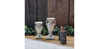 Bougeoirs pilier (2 pcs) Shabby Chic